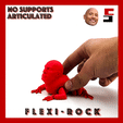 FLEXI-ROCK The Rock Flexi Toad Frog articulated print-in-place no supports Dwayne Johnson
