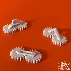 GIF-WM-2-Gears.gif Free 3D file Gear Pair - Print in Place・3D printing idea to download