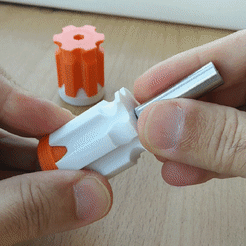 screwdriver.gif STL file HEXAGON SCREWDRIVER V2.0・3D printing template to download, safonovoa