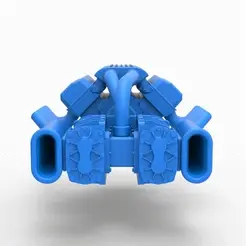 Engine.gif Datei 3D Diecast-Motor V8 mit doppeltem Potvin-Kompressor im Maßstab 1:25・Design für 3D-Drucker zum herunterladen