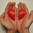 2.gif Файл STL Магнитное низкополигональное сердце・3D-печатная модель для загрузки