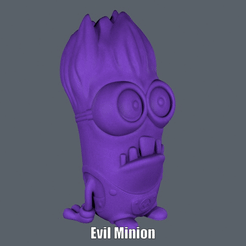 Evil Minion.gif STL file Evil Minion (Easy print no support)・3D print design to download, Alsamen