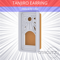 Tanjiro_Earring~PRIVATE_USE_CULTS3D@OTACUTZ.gif Fichier STL gratuit Tanjiro Earring Cookie Cutter・Design pour imprimante 3D à télécharger