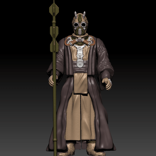 STAR WARS .STL THE BOOK OF BOBA FETT OBJ. TUSKEN LEADER 3D KENNER STYLE ACTION FIGURE. 3D model