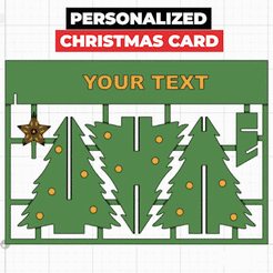 GIF.gif Free STL file PERSONALIZED CHRISTMAS CARD・3D printing template to download