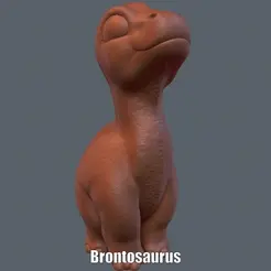 Brontosaurus.gif Fichier STL Brontosaurus (Impression facile sans support)・Plan à imprimer en 3D à télécharger