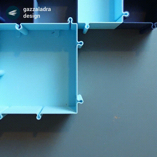 Infinite puzzle wall shelf