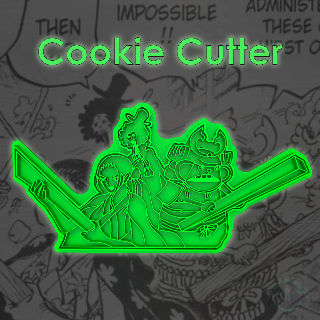 Descargar archivo STL CHOPPER, ROBIN & BROOK COOKIE CUTTER / ONE PIECE