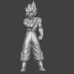 GokuSSJ.gif STL file Goku Super Sayajin・3D print design to download