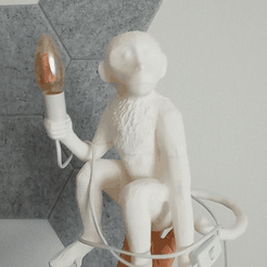 lampara_vid_mono_candil.gif STL file Monkey design lamp - Monkey lamp・3D printable model to download