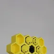 ezgif.com-video-to-gif-converter-4.gif Beehive Key Holder with Bee and Hexagon Keychains