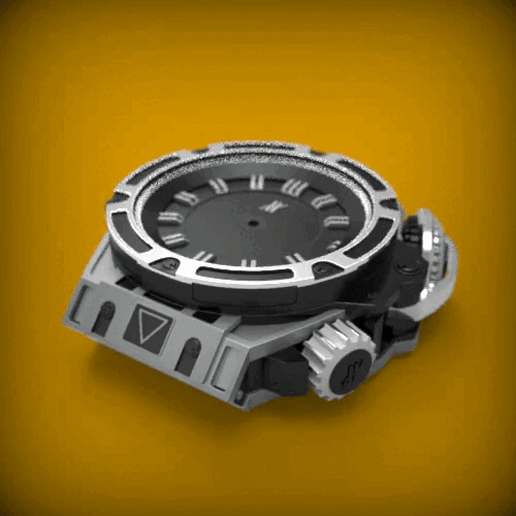 Clock inspired by Hublot Diver 4000 3D model