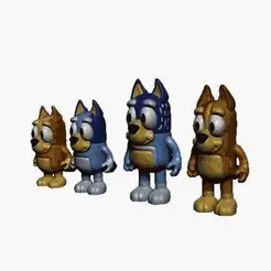 family.gif 3D file BLUEY FAMILY PACK・Template to download and 3D print