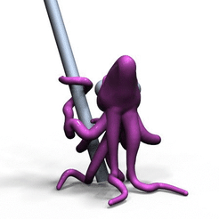 pulpo-gif.gif STL-Datei Oktopus-Halter für Stift herunterladen • Modell zum 3D-Drucken, luisetoledano