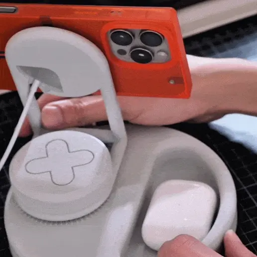 Rotatable MagSafe Bedside Dock – 3D Printed Stand