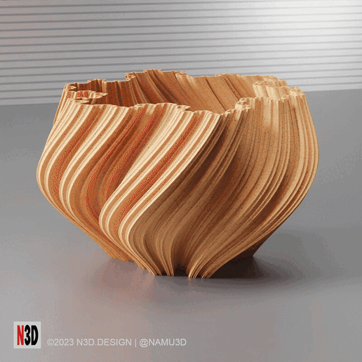 Fractal Vase 0083 - Home decor planter