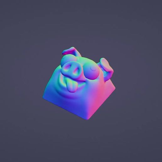 DerpPig.mp4 🐷 Свинка - Derpy Eyes Artisan Keycap 🐷