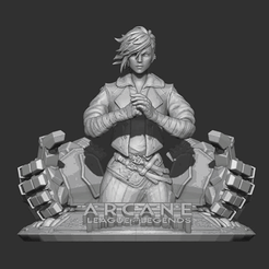 VIturntable.gif Файл STL VI - Arcane - League of Legends (LOL)・3D-печатная модель для загрузки, superandomigs