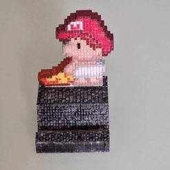 MARIOB.gif Archivo STL gratuito MARIO BABY. PHONE HOLDER・Design para impresora 3D para descargar