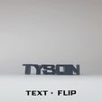 TYSON TEXT « FLIP Archivo STL Texto de la vuelta - Tyson・Plan de impresora 3D para descargar