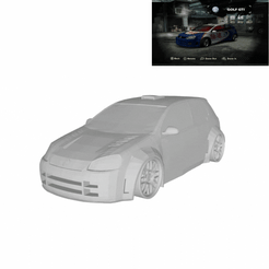 Diseño-sin-título.gif Fichier STL Volskwagen Golf GTI BESOIN DE VITESSE MOST WANTED Sonny・Modèle à télécharger et à imprimer en 3D