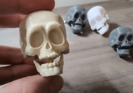 💀Skull Keychain Fidget Clicker -Fun Jaw Click Sound💀