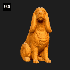 498-Cocker_Spaniel_English_Pose_06.gif Archivo STL Cocker Spaniel Perro Inglés Impresión 3D Modelo Pose 06・Modelo imprimible en 3D para descargar