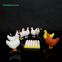 chicken1.gif Archivo STL llavero pollo・Plan de impresión en 3D para descargar