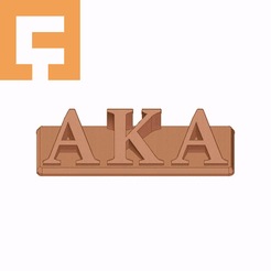 Alpha_Kappa_Alpha.gif STL file Alpha Kappa Alpha Sorority ( ΑΚΑ ) 3D Nametag・3D printable design to download, Corlu3d