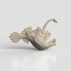 AnglerFish.591-1.gif Файл STL 3D-модель STL Глубоководная рыба-англер・3D-печать дизайна для загрузки, 3DcncUNIQUE