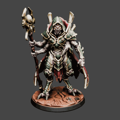 Undead Alien Necromancer Miniature