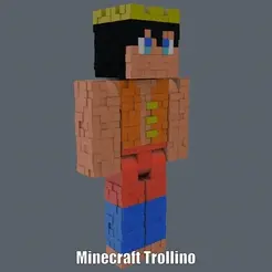 Minecraft-Trollino.gif STL file Minecraft Trollino (Easy print and Easy Assembly)・3D printable model to download, Alsamen