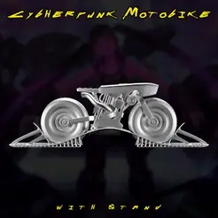 Gif.gif Cyberpunk Motobike Futiristic Design With Stand