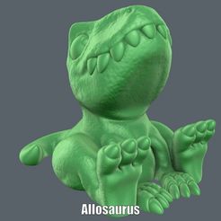Allosaurus.gif Fichier STL Allosaurus (Impression facile sans support)・Modèle à imprimer en 3D à télécharger, Alsamen