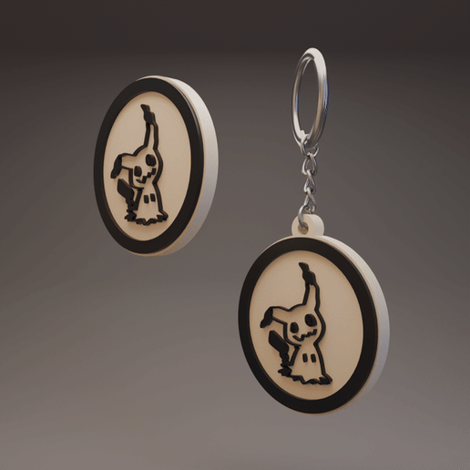 Mimikyu - Pokémon - Keychain and Coin/Badge