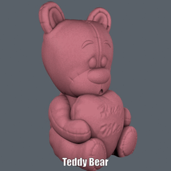 Teddy Bear.gif STL file Teddy Bear (Easy print no support)・3D print design to download, Alsamen