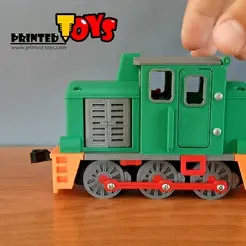 lokomotywa.gif Бесплатный 3D файл Игрушечный локомотив с работающими тормозами・3D-печатный дизайн для скачивания