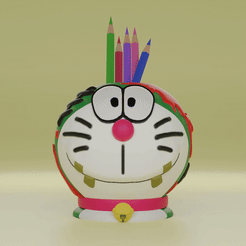zombie-gif.gif Файл 3D Корзина, сажалка и держатель для карандашей Doraemon Zombie Halloween・Модель для загрузки и печати в формате 3D