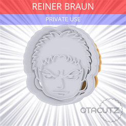 Reiner_Braun~PRIVATE_USE_CULTS3D_OTACUTZ.gif Free 3D file Reiner Braun Cookie Cutter / AOT・3D printable model to download