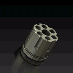 ezgif.com-gif-maker-6.gif Fichier STL Revolver Perle "Brass Bead Cylinder Lanyard Messerperle-EDC・Plan à imprimer en 3D à télécharger
