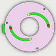 Rotating iris mechanism-2 blades.gif STL-Datei Rotating iris diaphragm-2 blades・3D-druckbares Modell zum Herunterladen