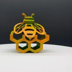 ezgif.com-optimize-2.gif Free STL file The Flips: Bee - Honey dipper・3D printing idea to download