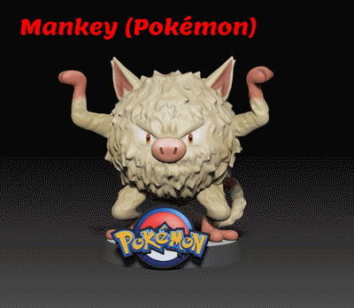 👶 Mankey - POKÉMON FIGURINE - 3D PRINT MODEL・ STL File for ・Cults