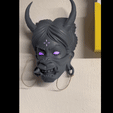 copy_24B6546B-2654-4F87-9B92-F6E0ED7DB7F4.gif Oni-Maske auf Geisha-Schädel
