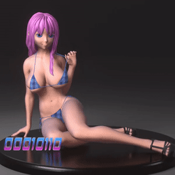 ezgif.com-video-to-gif.gif STL file Anime Bikini Model・3D printing idea to download