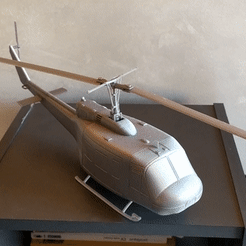 uh-1.gif STL file Bell UH-1 "HUEY" Iroquois・Model to download and 3D print, AVIATIONandSPACE