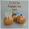 Pumpkins.gif Fichier STL gratuit Ensemble de petites citrouilles・Modèle imprimable en 3D à télécharger