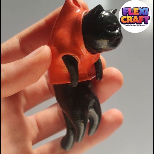 kitty-keychain.mp4 Kitty-Schlüsselanhänger mit Druck an Ort und Stelle (mehrteilig /3MF)