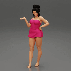 ezgif.com-gif-maker.gif Fichier 3D Fille expliquant et portant une mini-robe・Objet imprimable en 3D à télécharger