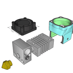 Holder-ventilo-25x25.gif STL file Holder FAN for HotEnd - Holder FAN for extruder・3D printable model to download